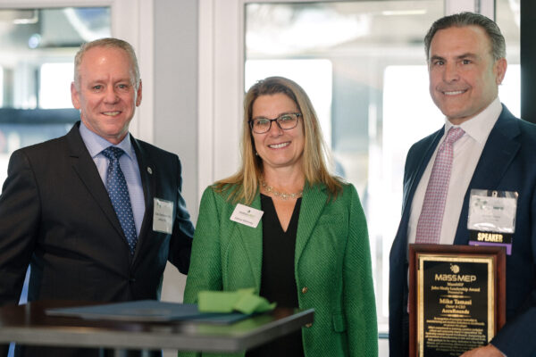 2024 Jack Healy Winner Michael Tamasi, MassMEP President, Kathie Mahoney and State Representative Jeff Roy